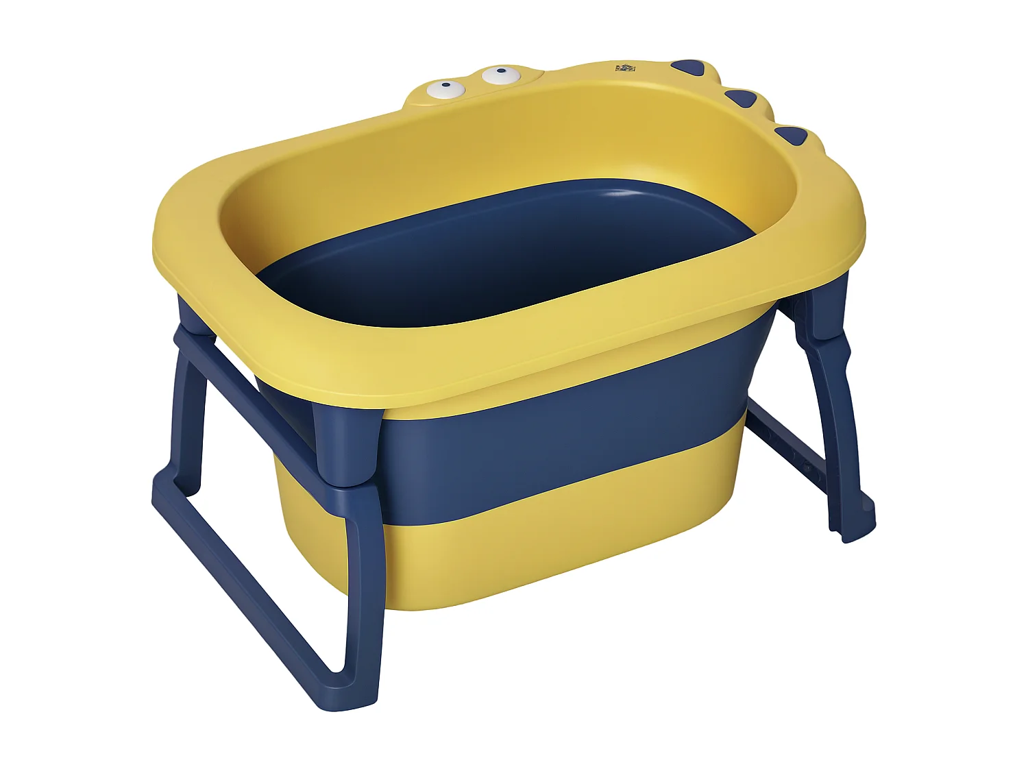Vaschetta bagnetto pieghevole per bambini 0-6 anni blu e giallo