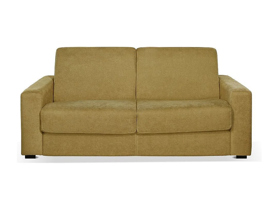 Divano letto 3 posti Kriog tessuto Barrel48 senape 200x98x86h