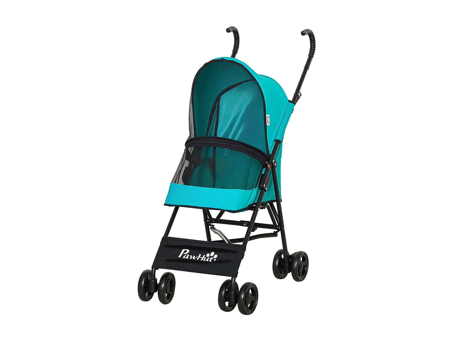 Passeggino per cani pieghevole ruote girevoli con freno in eva verde