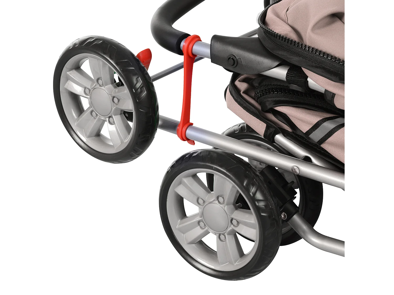 Passeggino per cani pieghevole cestino copertura tessuto oxford marrone