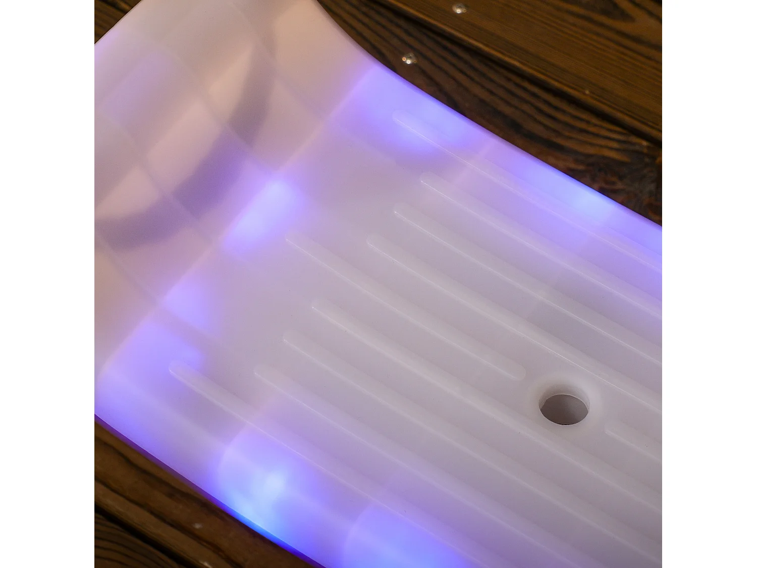 Altalena per bambini bianca con luci led e corda regolabile