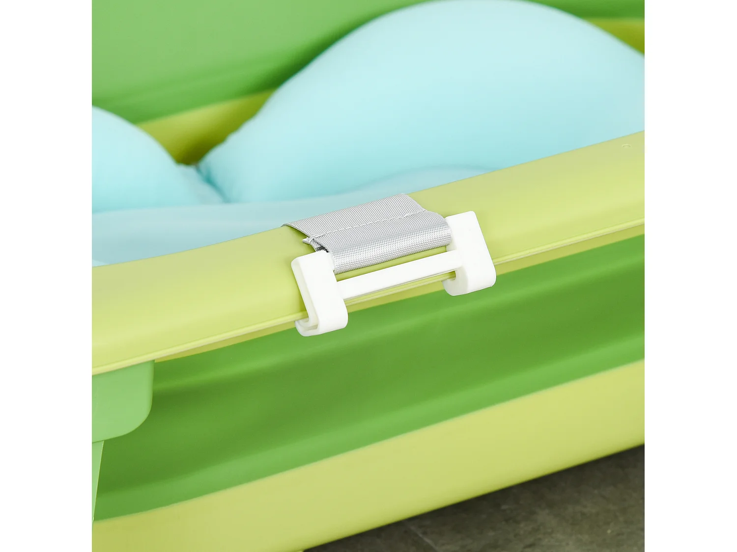 Vaschetta bagnetto pieghevole bambini 0-3 anni con cuscino