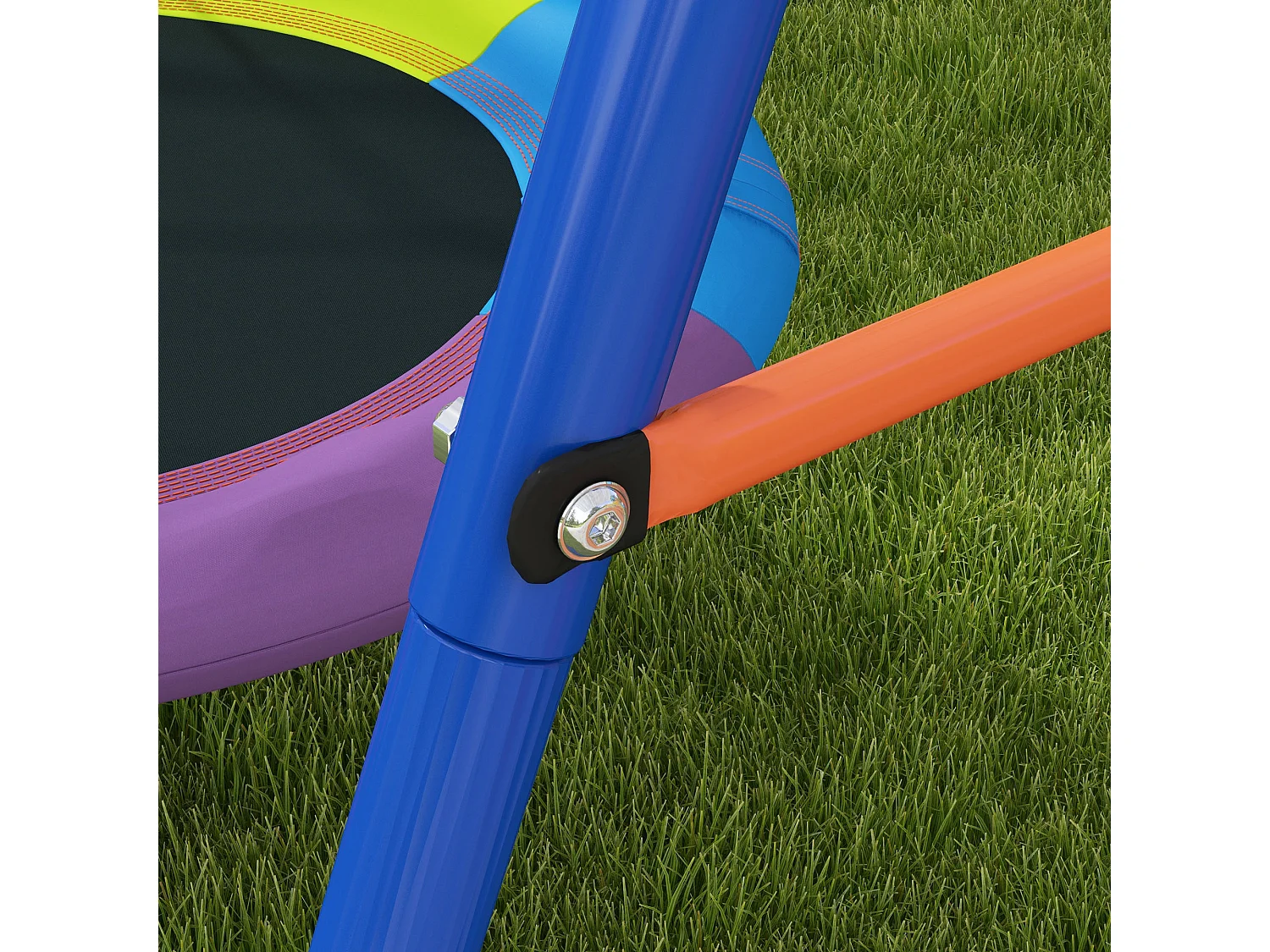 Altalena da giardino rotonda per 1-2 bambini in metallo multicolore