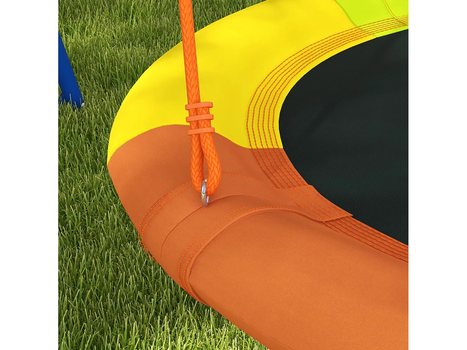 Altalena da giardino rotonda per 1-2 bambini in metallo multicolore