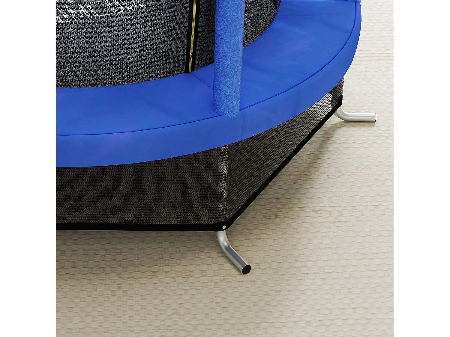 Tappeto elastico per bambini 3-6 anni con 3 ingressi blu e nero