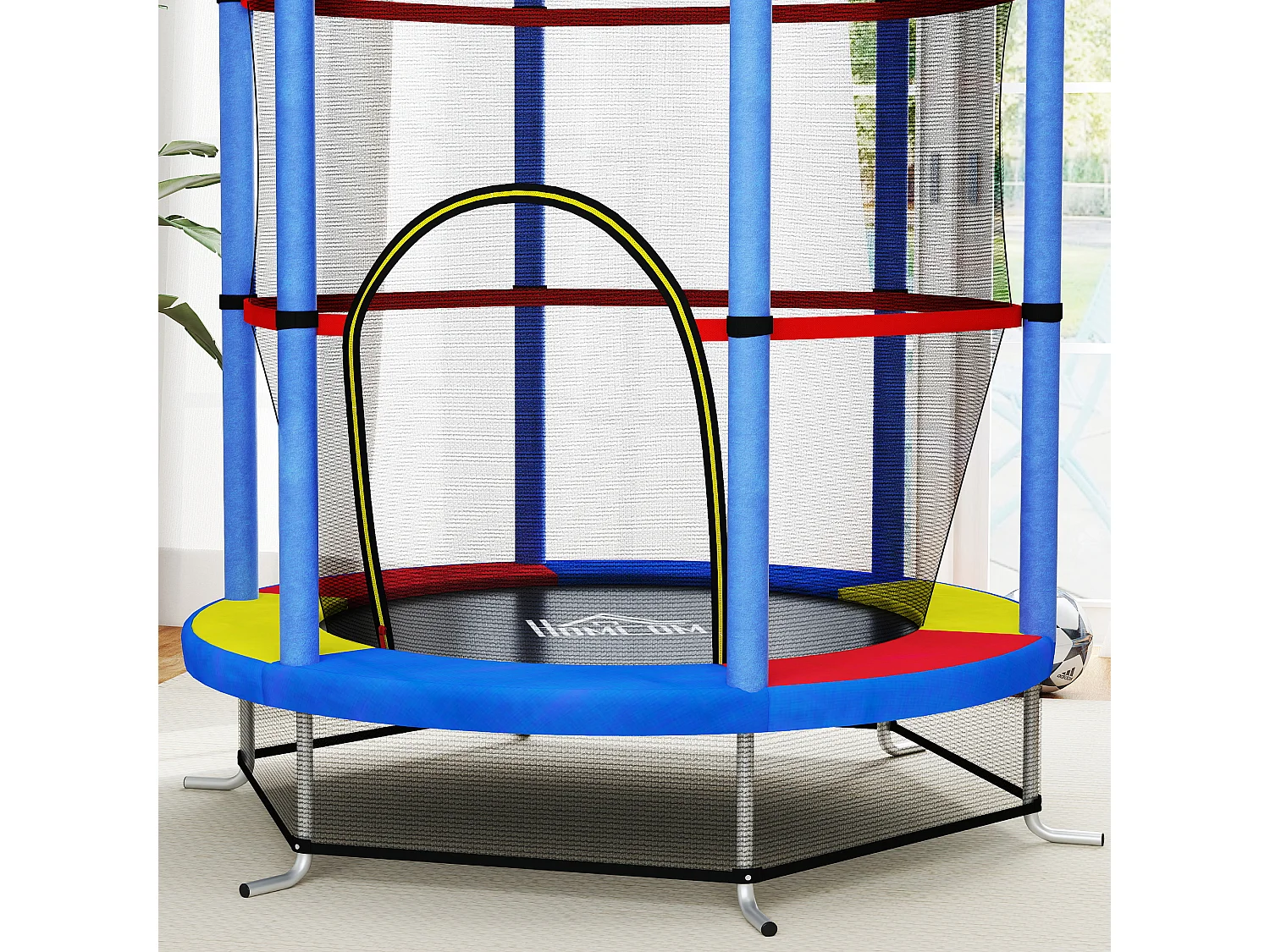Tappeto elastico per bambini 3-6 anni con 3 ingressi multicolore