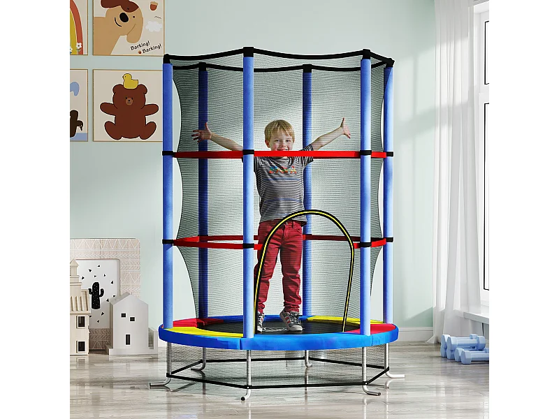 Tappeto elastico per bambini 3-6 anni con 3 ingressi multicolore
