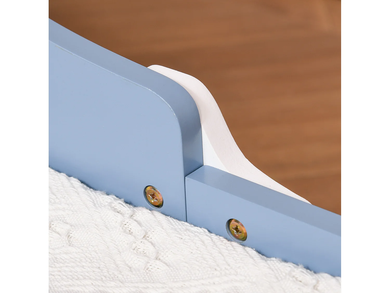 Letto basso per bambini 3+ anni con sponde lettino mdf blu bianco