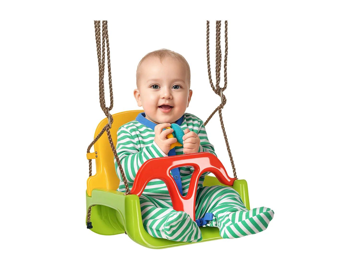 Altalena per bambini 9-36 mesi con corda regolabile in pp pe