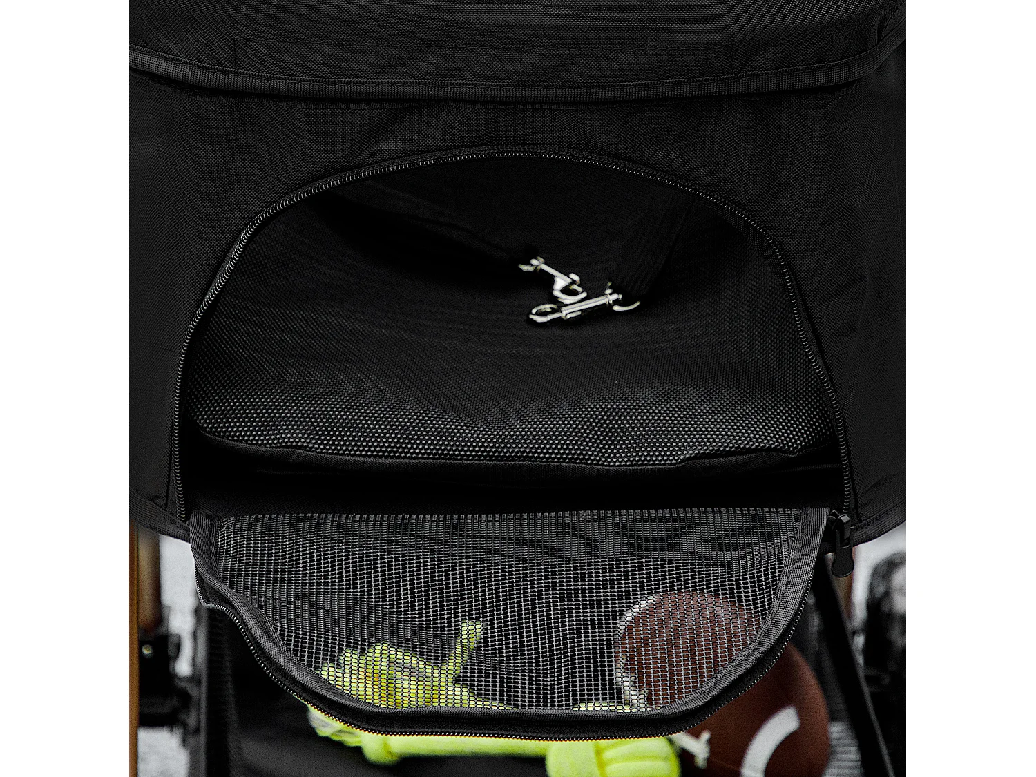 Passeggino per cani 3 in 1 pieghevole con trasportino e cestino nero