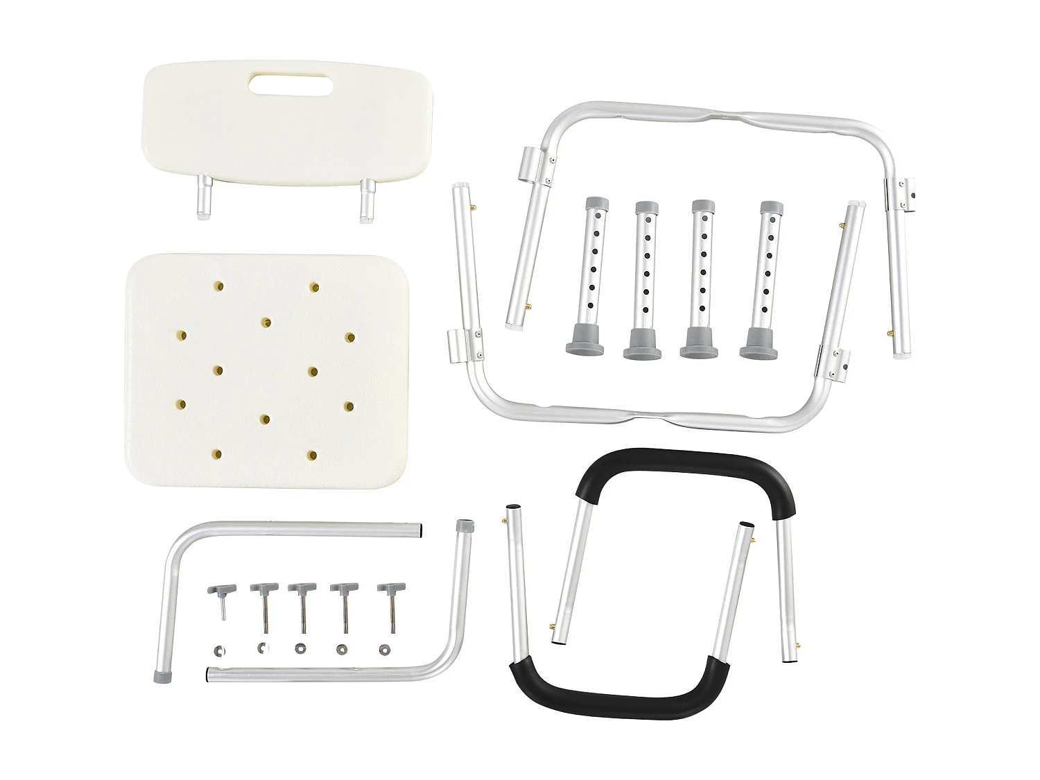 Sedia per doccia e vasca da bagno con braccioli e altezza regolabile