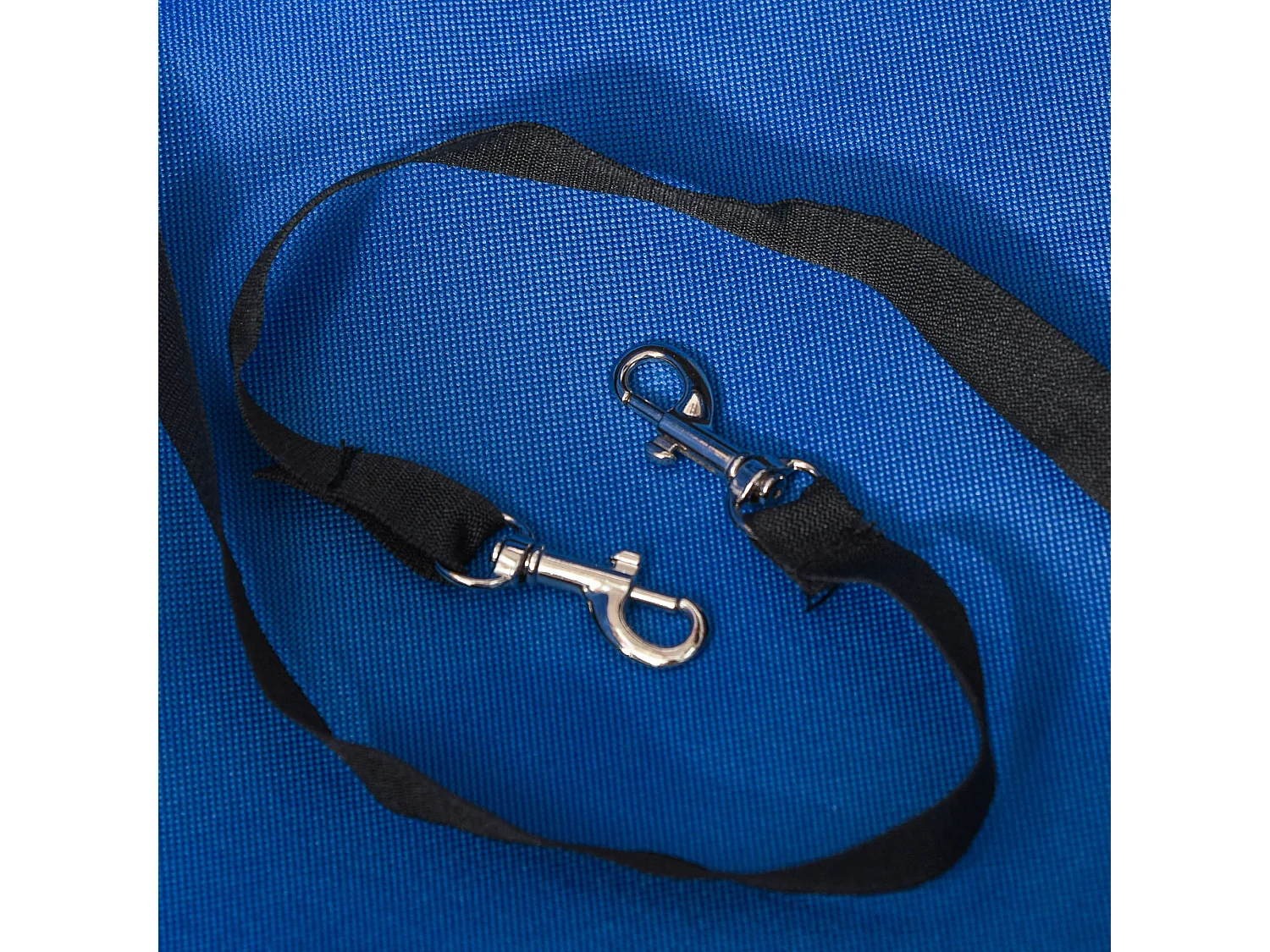 Passeggino per cani pieghevole ruote girevoli cestino portaoggetti blu