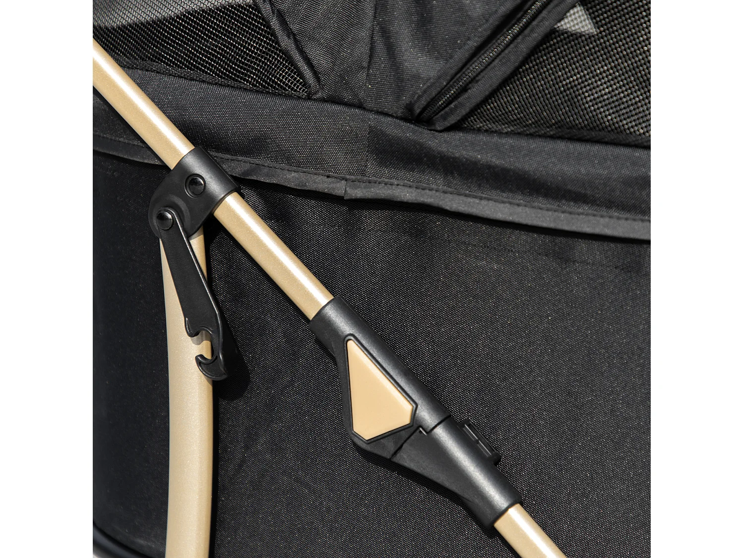 Passeggino per cani pieghevole con trasportino rimovibile e tettuccio