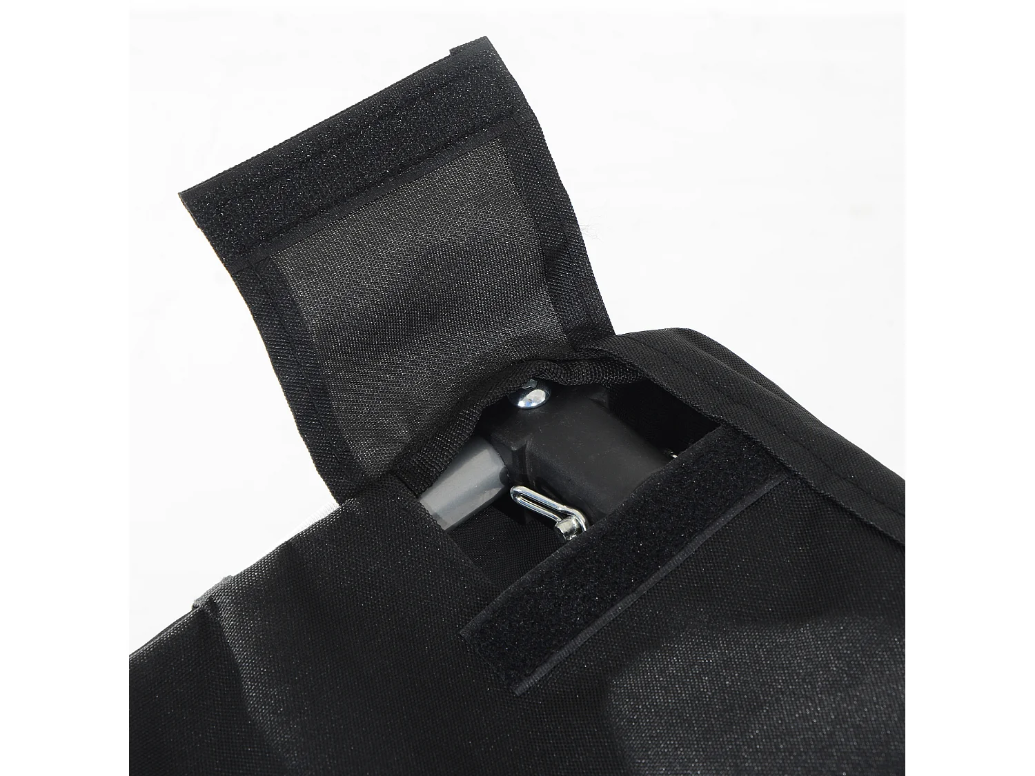 Rimorchio bici per cani taglia media con finestre laterali e bandierina