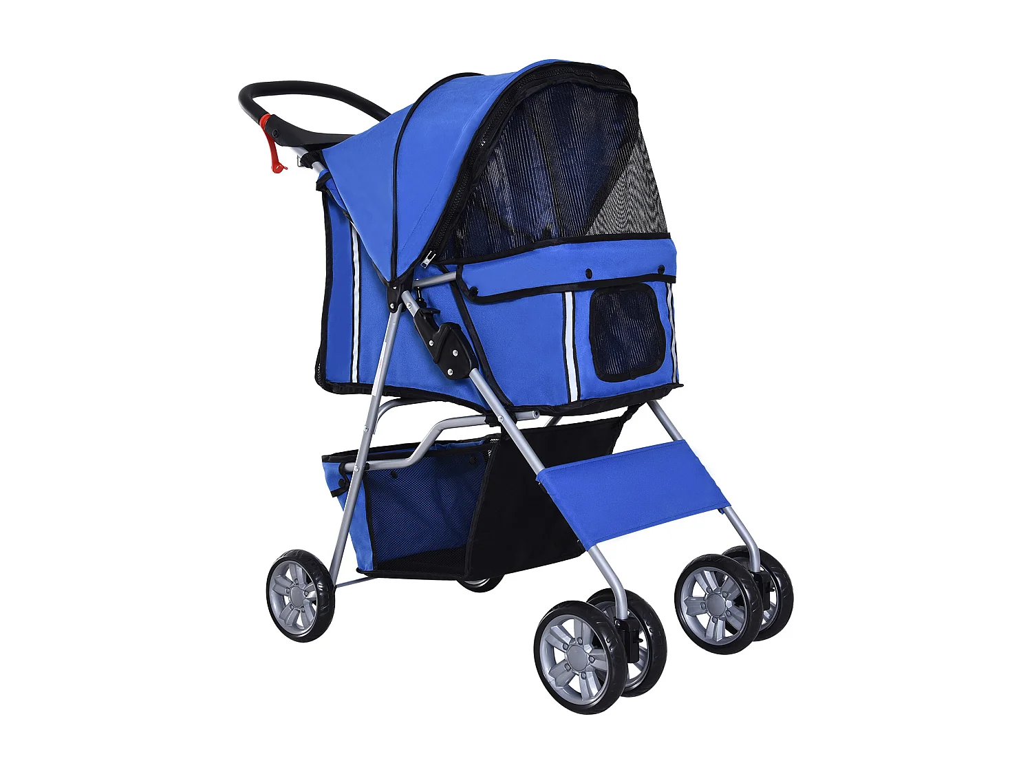 Passeggino per cani pieghevole cestino copertura tessuto oxford blu