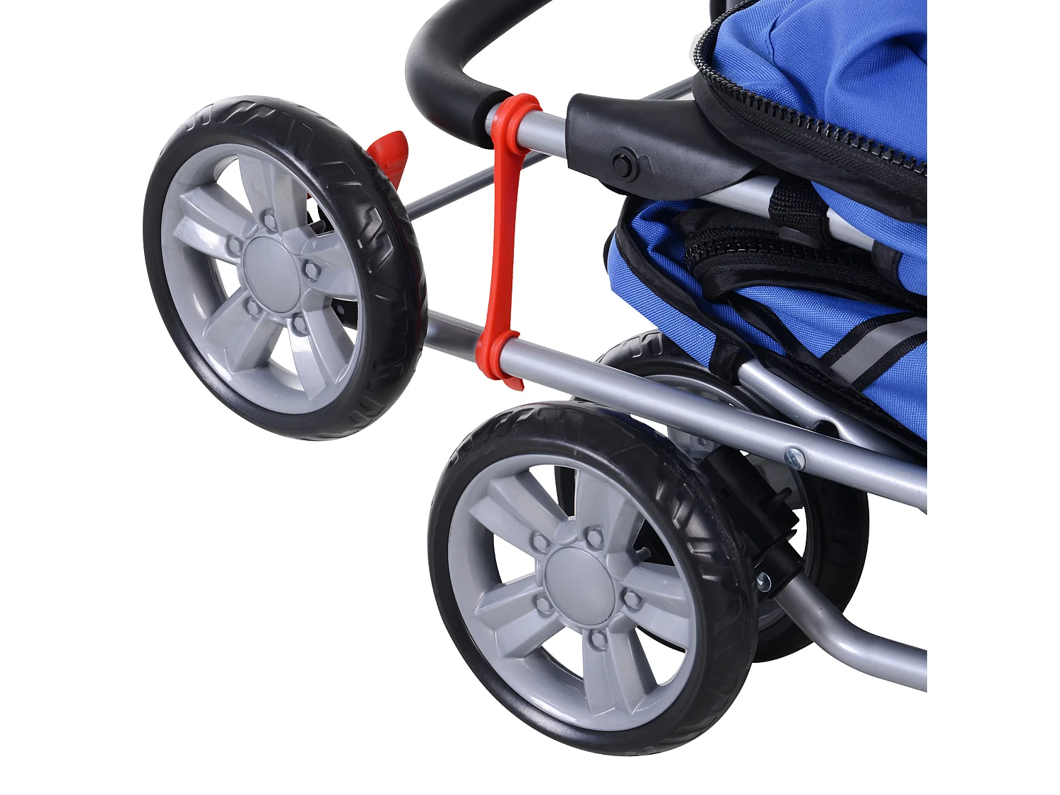 Passeggino per cani pieghevole cestino copertura tessuto oxford blu