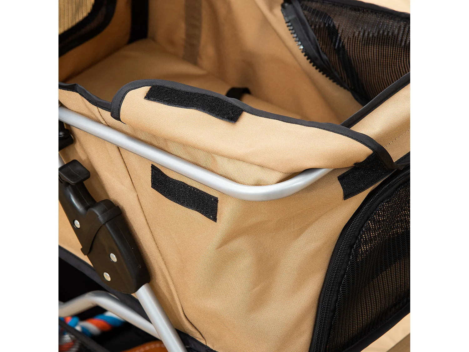 Passeggino per cani piccoli e mini pieghevole con cestino e rete caffè