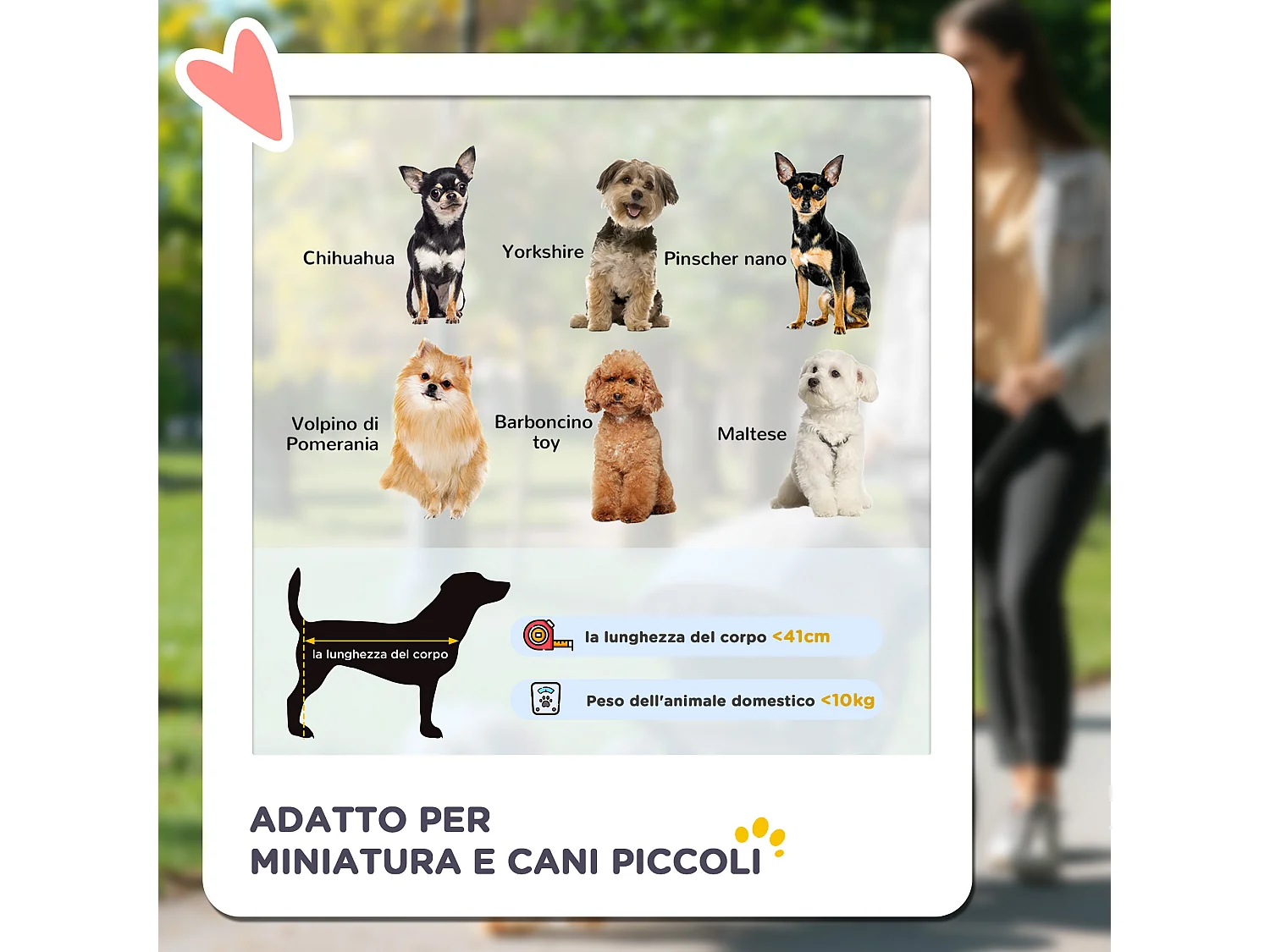 Passeggino per cani pieghevole 3 ruote con freno e cestino grigio nero