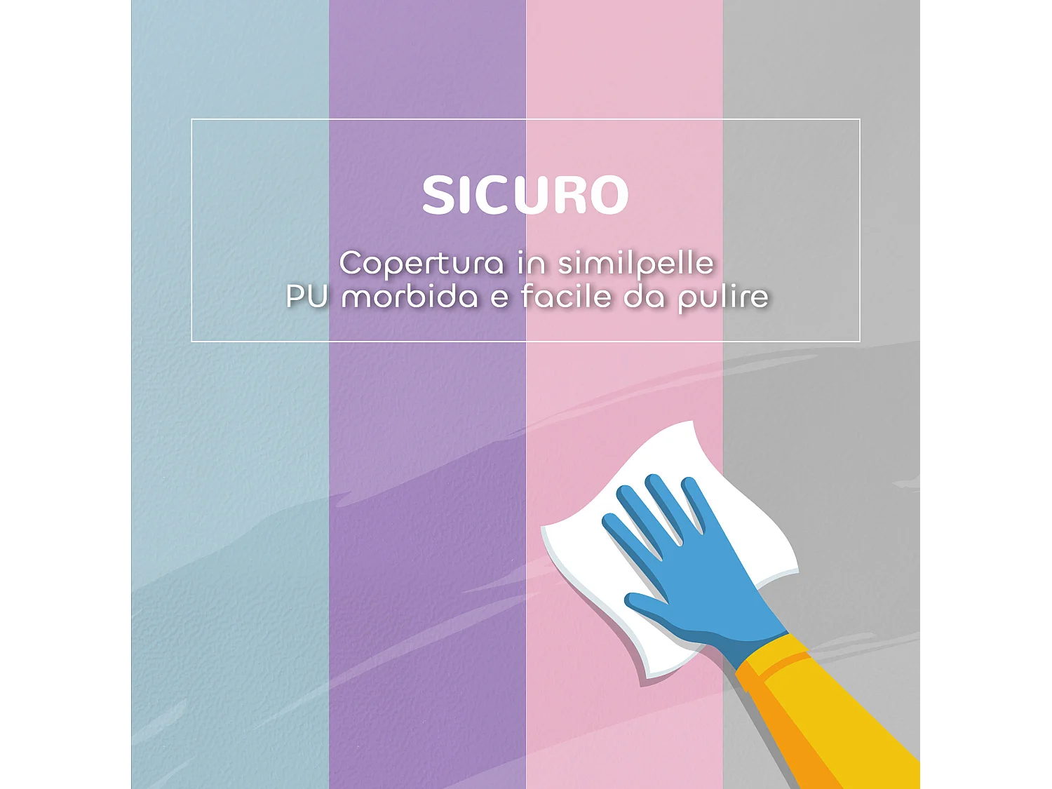 Set costruzioni morbide per bambini con 5 blocchi multicolore