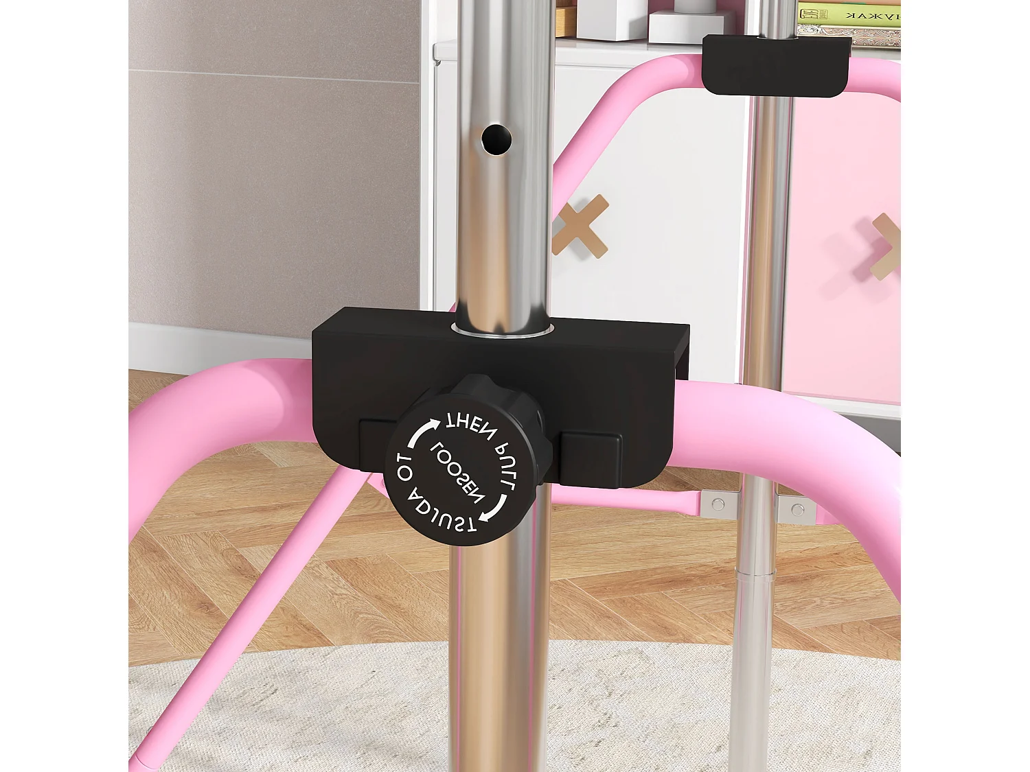 Sbarra ginnastica artistica per bambini 3+ anni in acciaio rosa