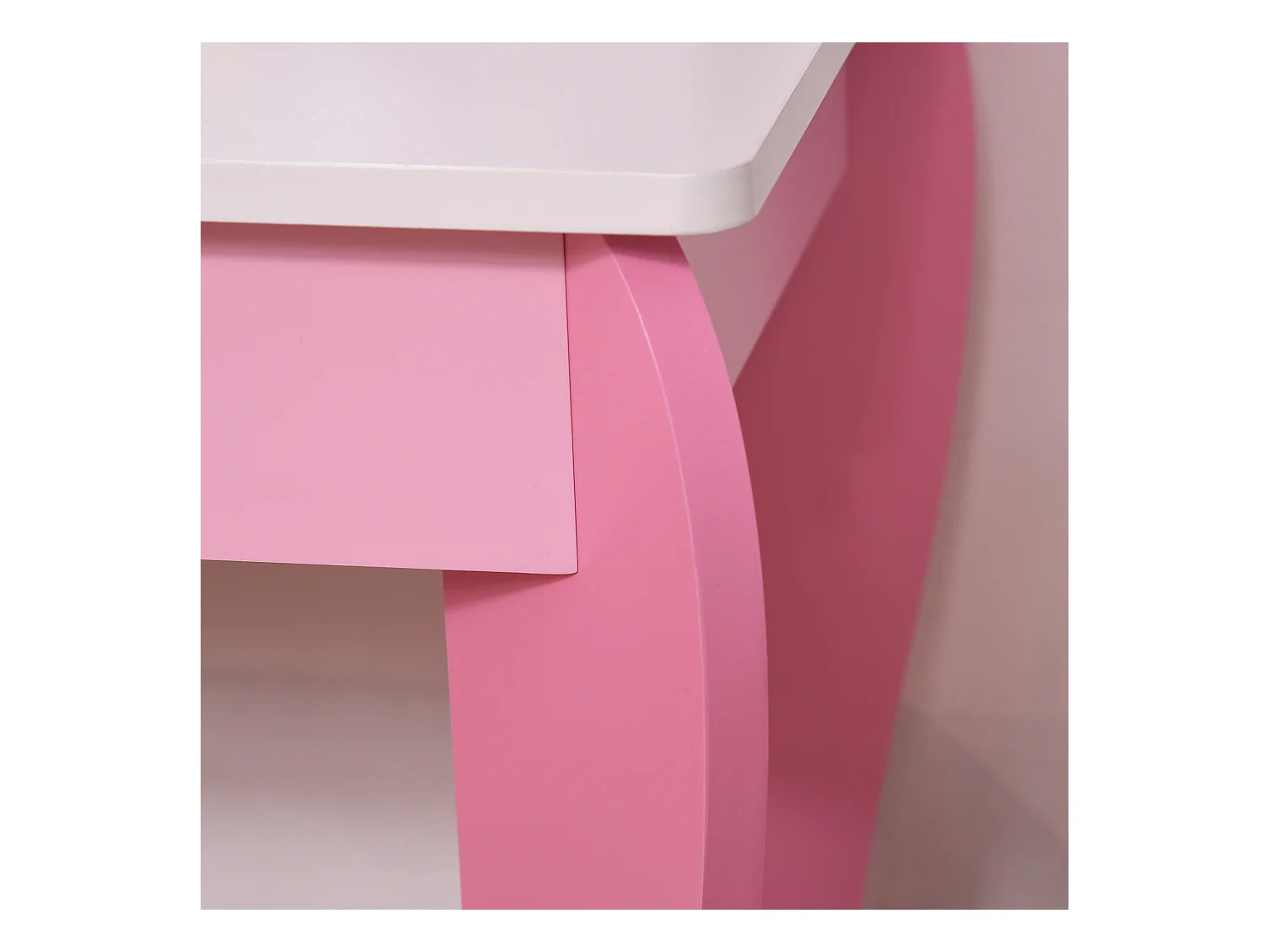 Specchiera giocattolo toeletta per bambine 3-8 anni legno rosa bianco