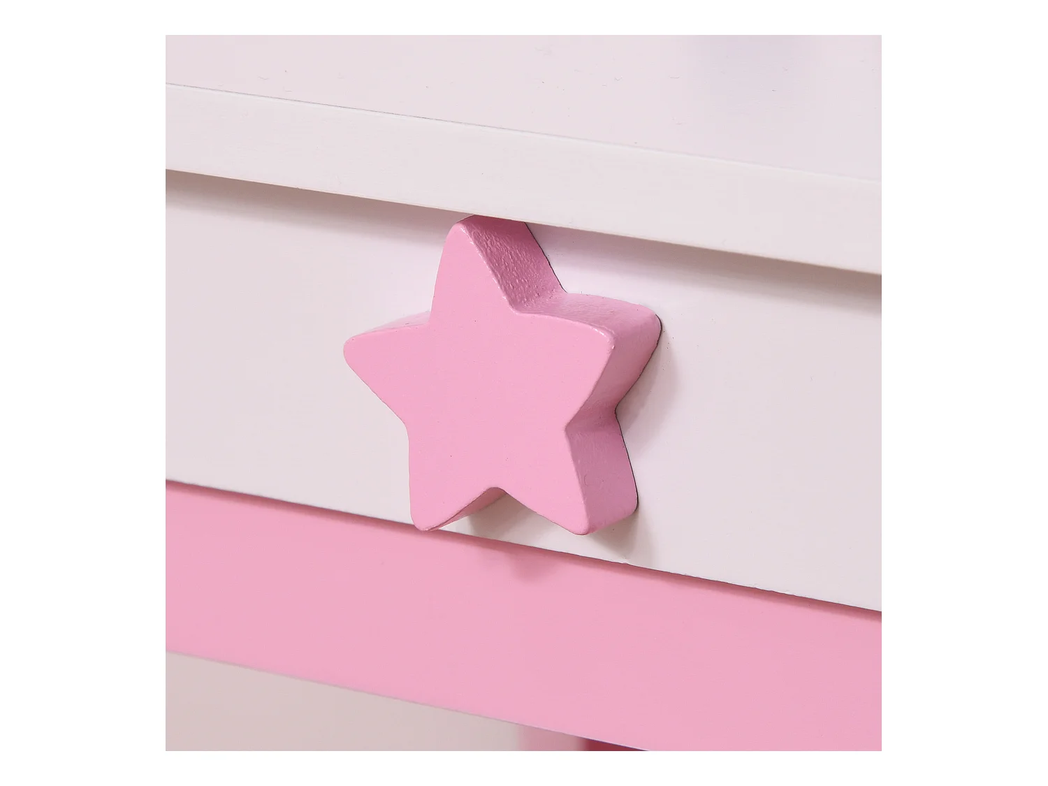 Specchiera giocattolo toeletta per bambine 3-8 anni legno rosa bianco