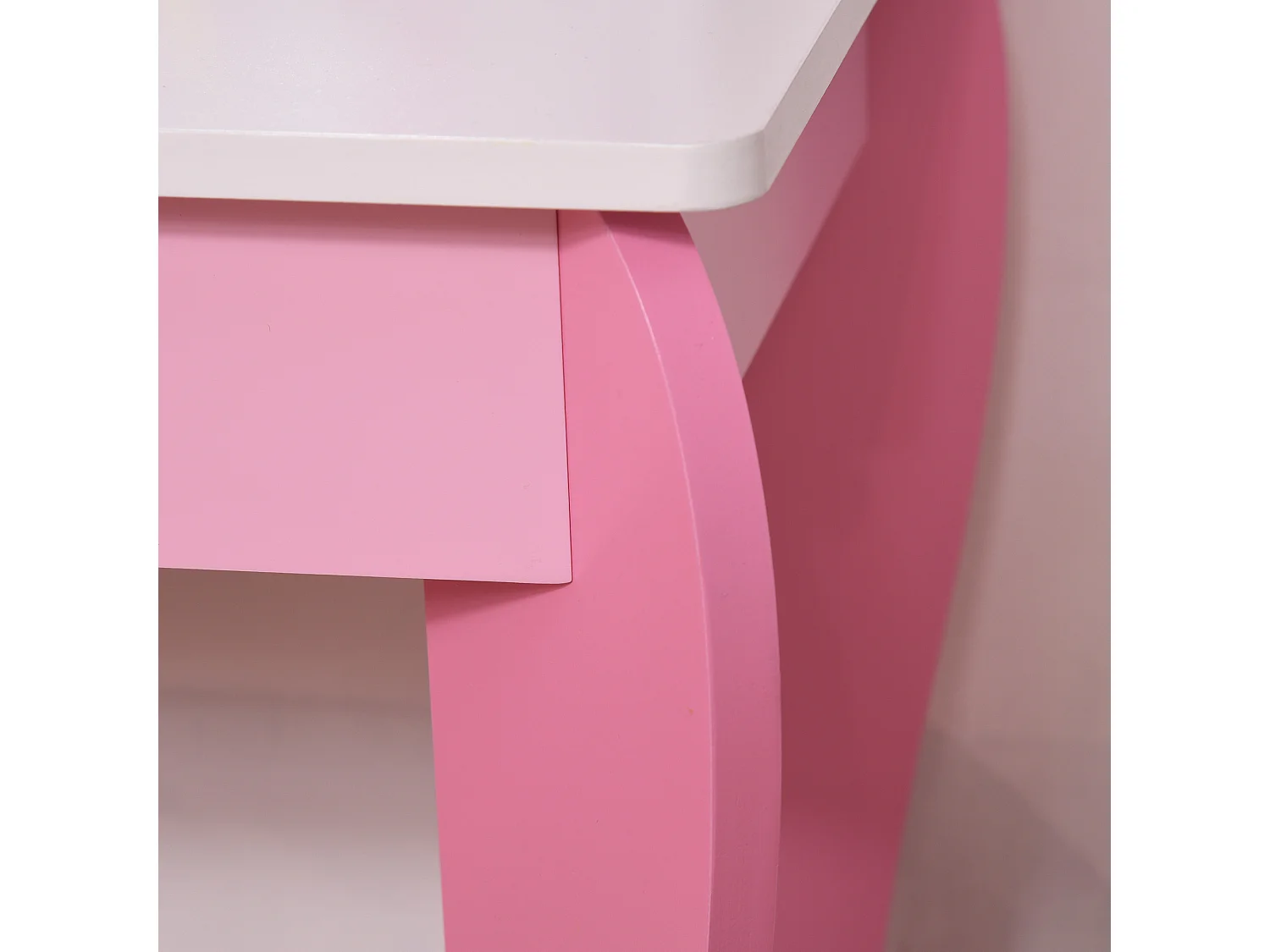 Specchiera giocattolo toeletta per bambine 3-8 anni legno rosa bianco