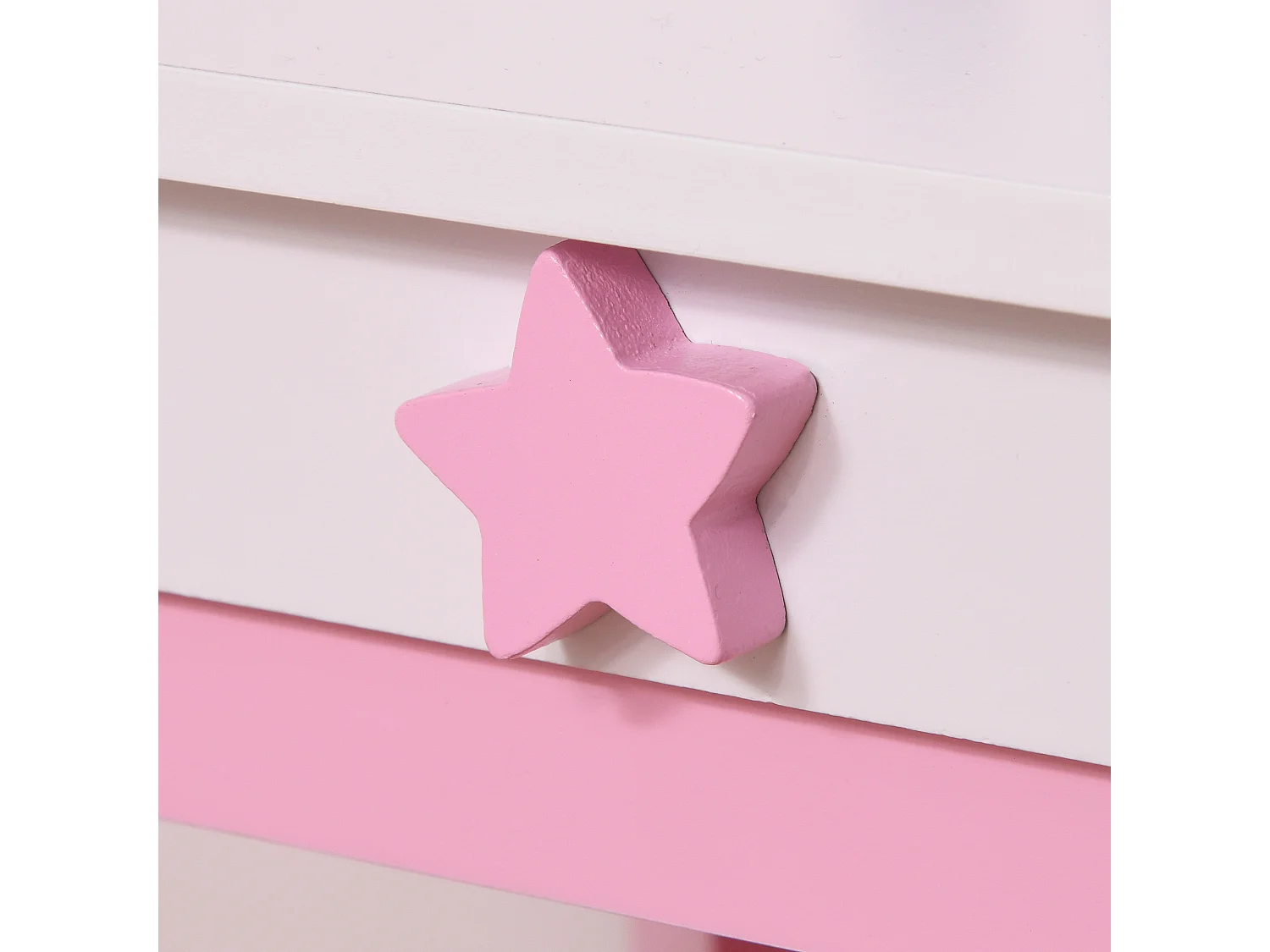 Specchiera giocattolo toeletta per bambine 3-8 anni legno rosa bianco