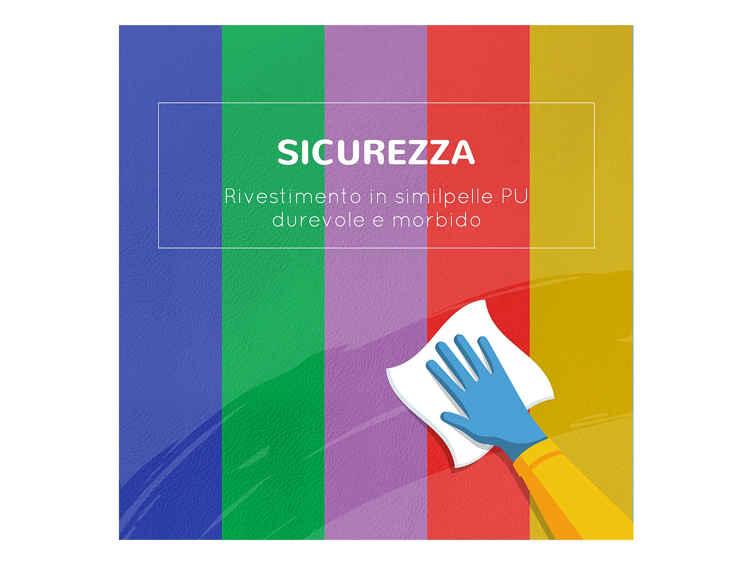 Set da gioco per bambini 12-36 mesi da 7 blocchi in pu epe multicolore