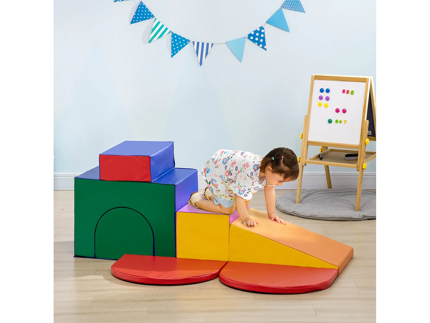 Set da gioco per bambini 12-36 mesi da 7 blocchi in pu epe multicolore