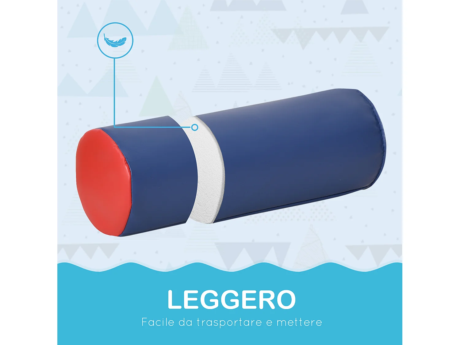 Set 7 blocchi di costruzioni morbide per bambini 1-3 anni multicolore