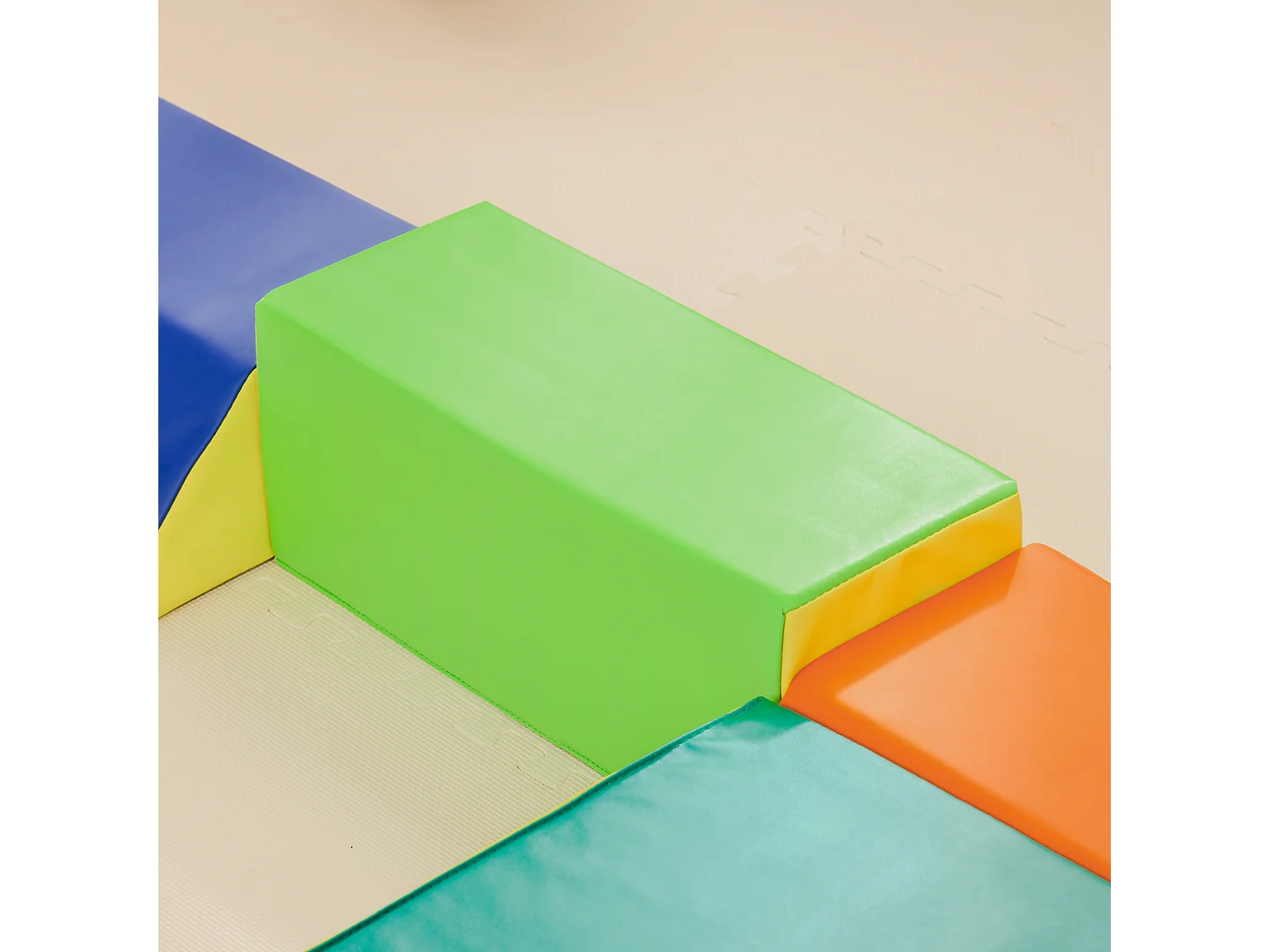 Costruzioni morbide per bambini con 5 blocchi a rettangolo e trapezio