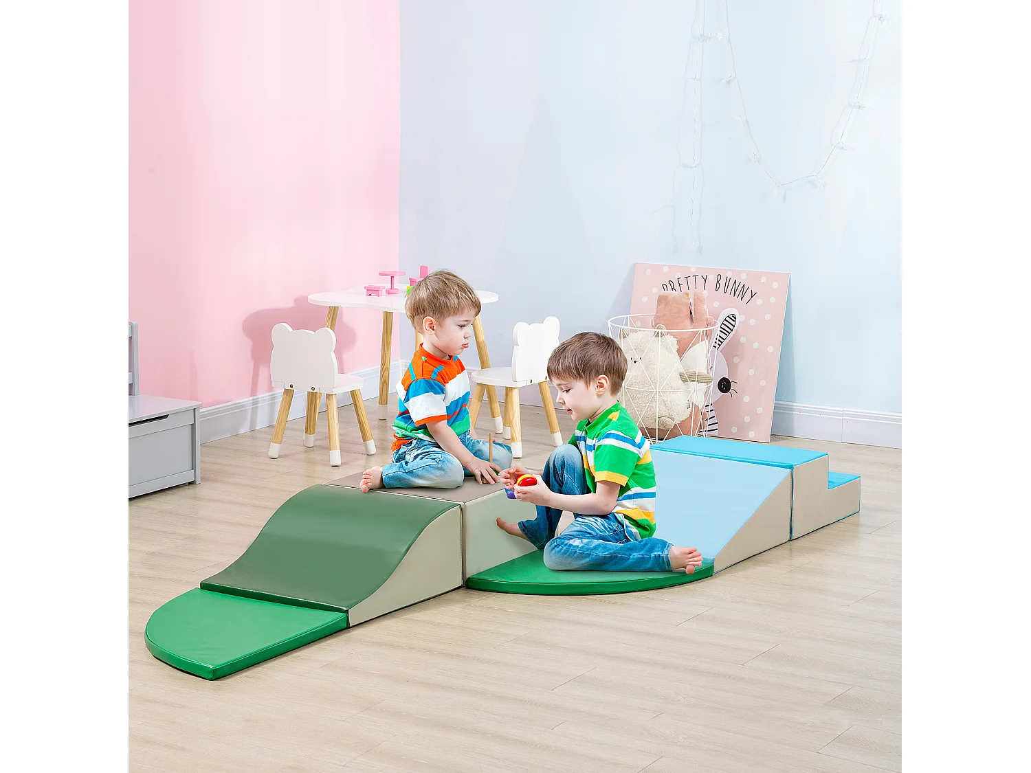 Set costruzioni morbide per bambini 1-3 anni da 6 pezzi multicolore