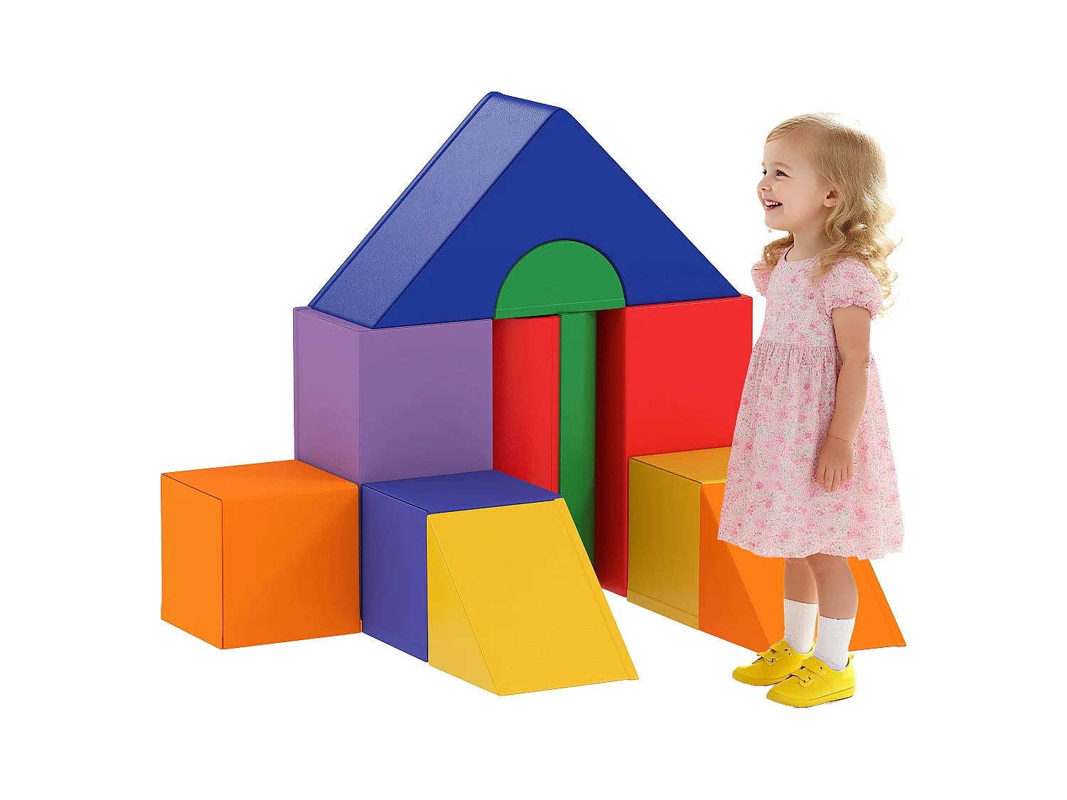 Set costruzioni morbide per bambini 1-3 anni con 11 forme colori vari