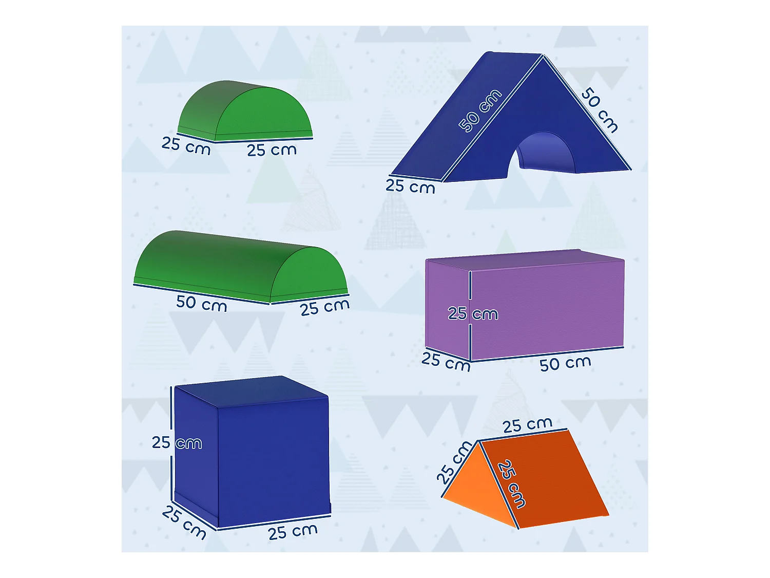 Set costruzioni morbide per bambini 1-3 anni con 11 forme colori vari