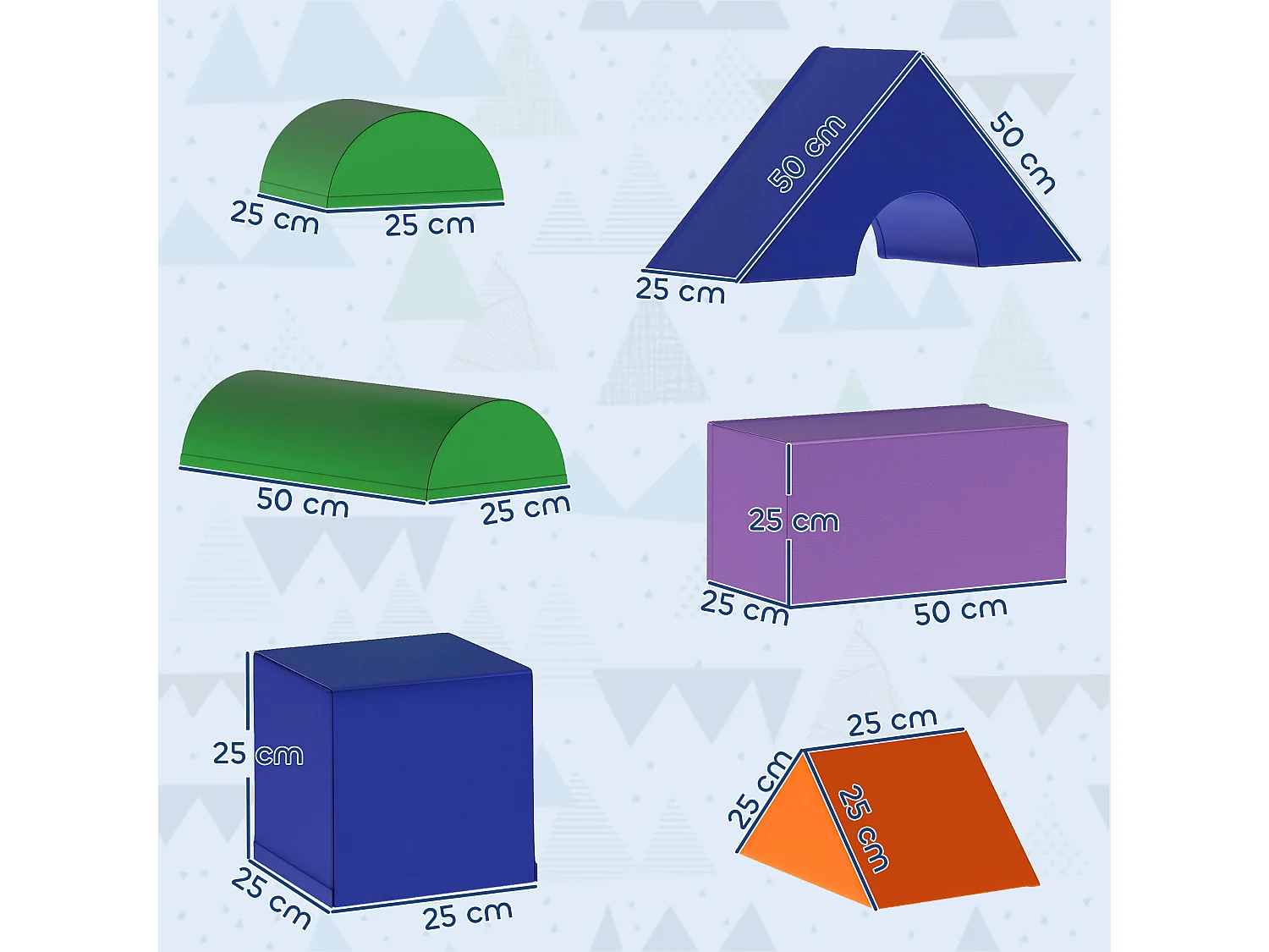 Set costruzioni morbide per bambini 1-3 anni con 11 forme colori vari