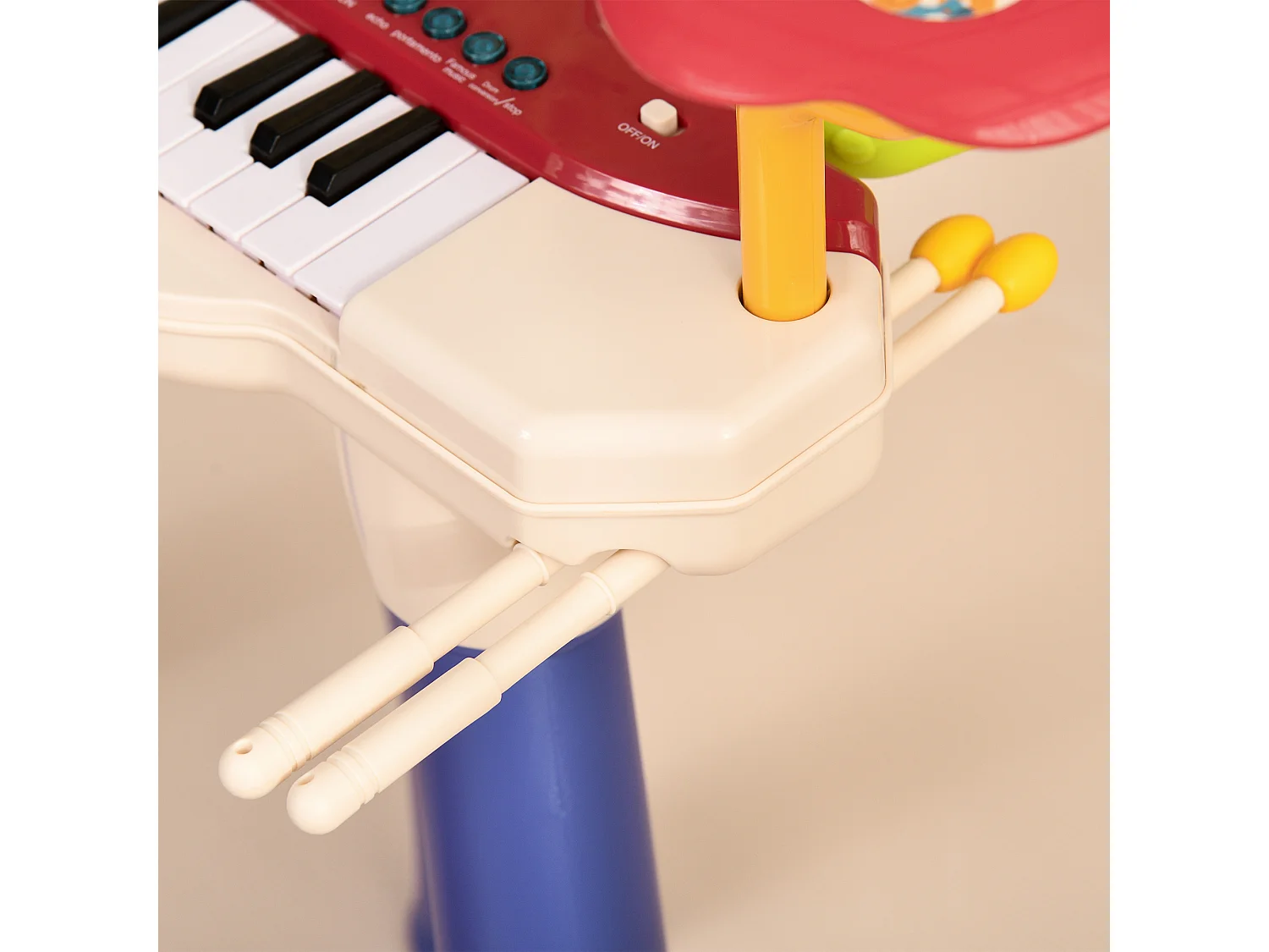 Pianola per bambini con sgabello microfono e tamburo
