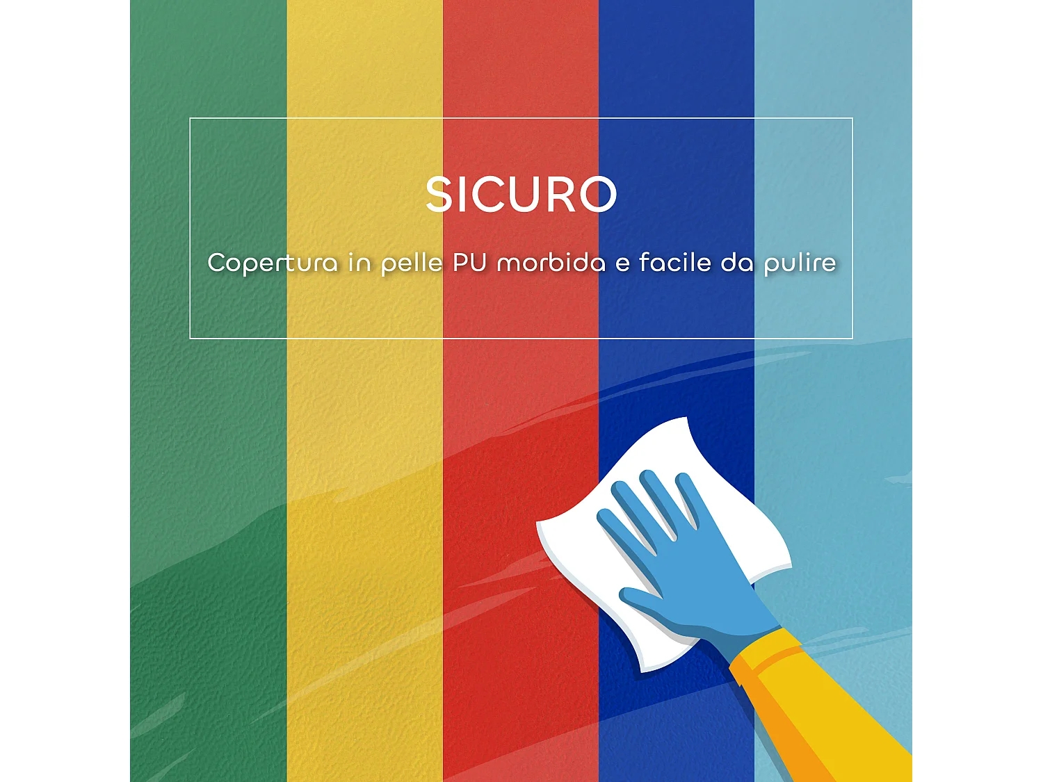 Set costruzioni morbide per bimbi piccoli con 5 blocchi multicolore