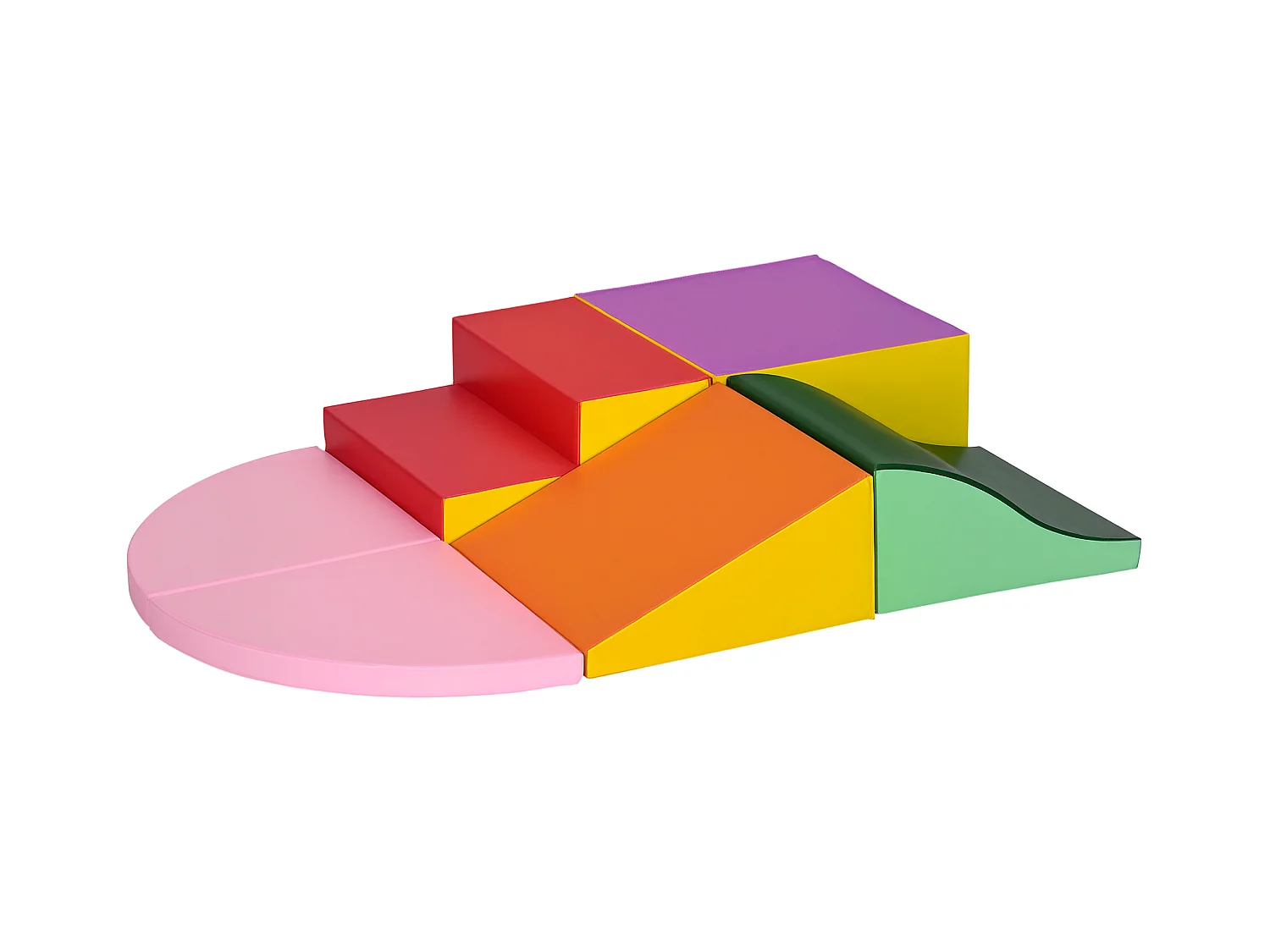 Set di costruzioni morbide per bambini 1-3 anni da 6 pezzi multicolore
