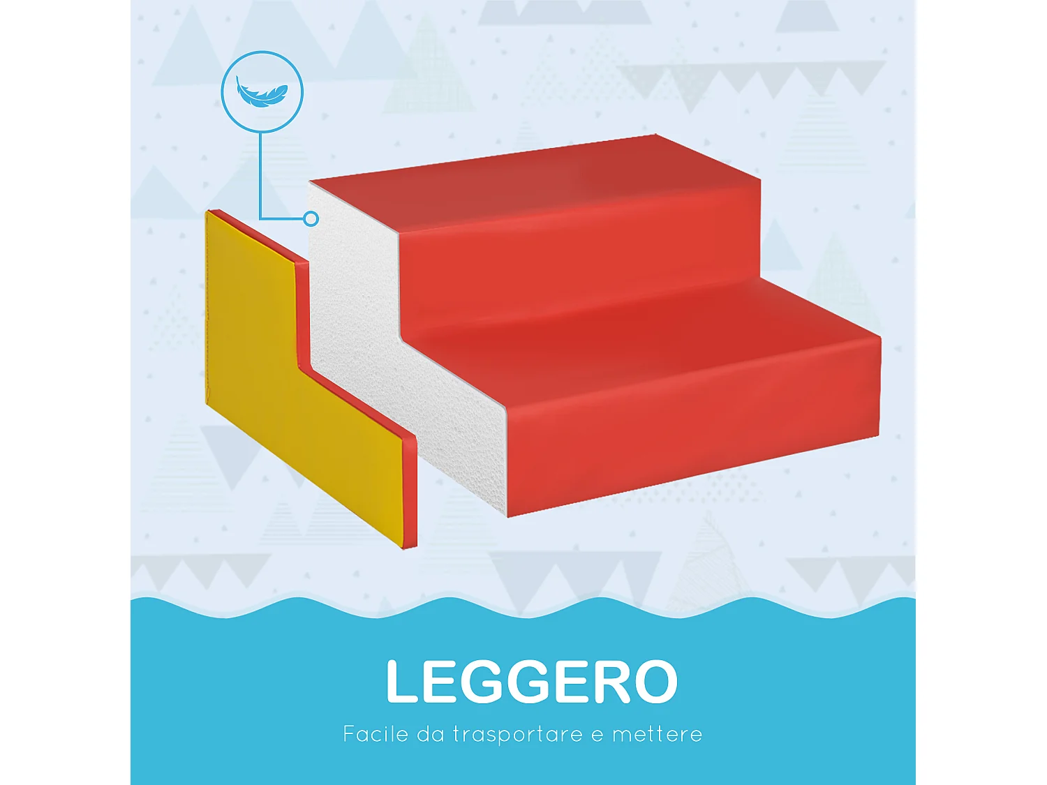 Set di costruzioni morbide per bambini 1-3 anni da 6 pezzi multicolore