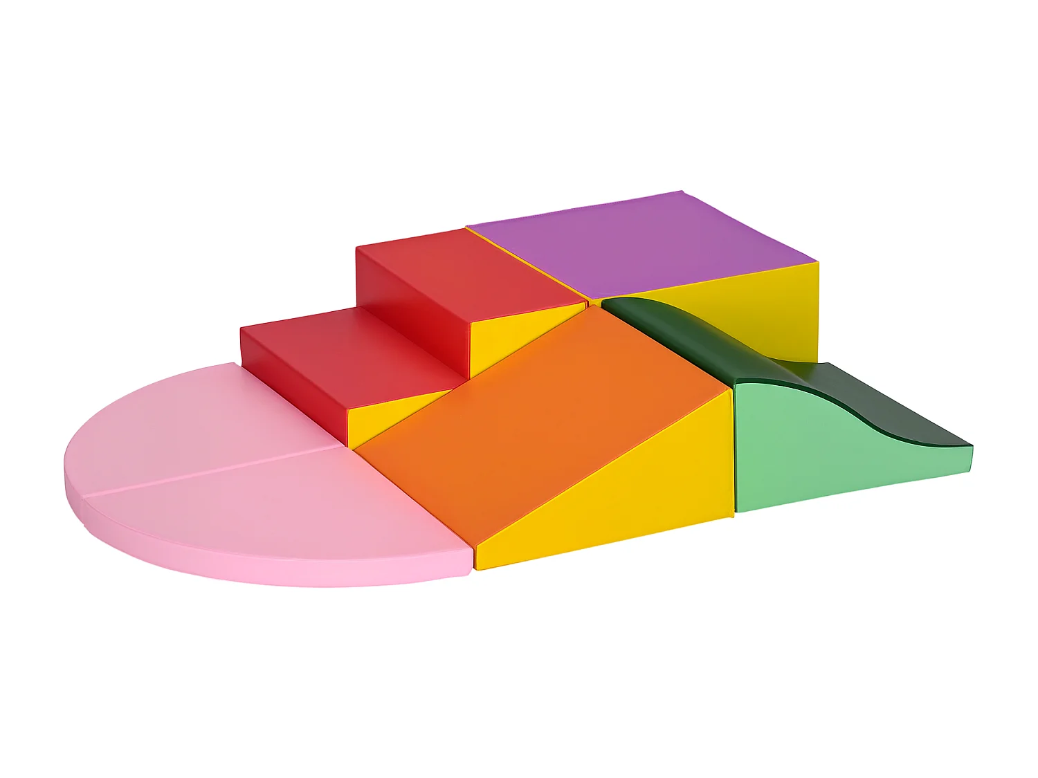 Set di costruzioni morbide per bambini 1-3 anni da 6 pezzi multicolore