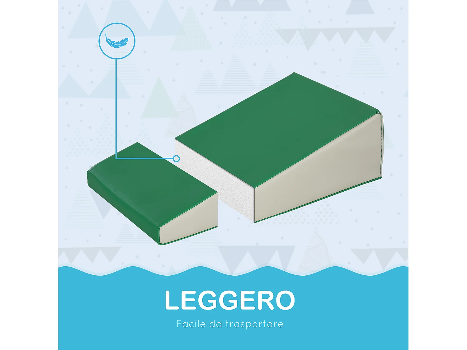 Set 5 costruzioni morbide per bambini età 1-3 anni multicolore