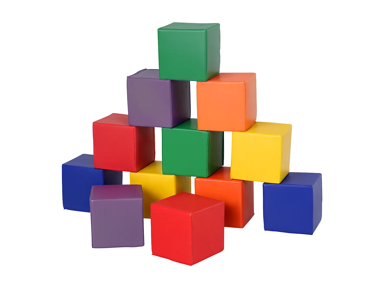 Set 12 cubi morbidi gioco per bambini educativo età 12-36 mesi