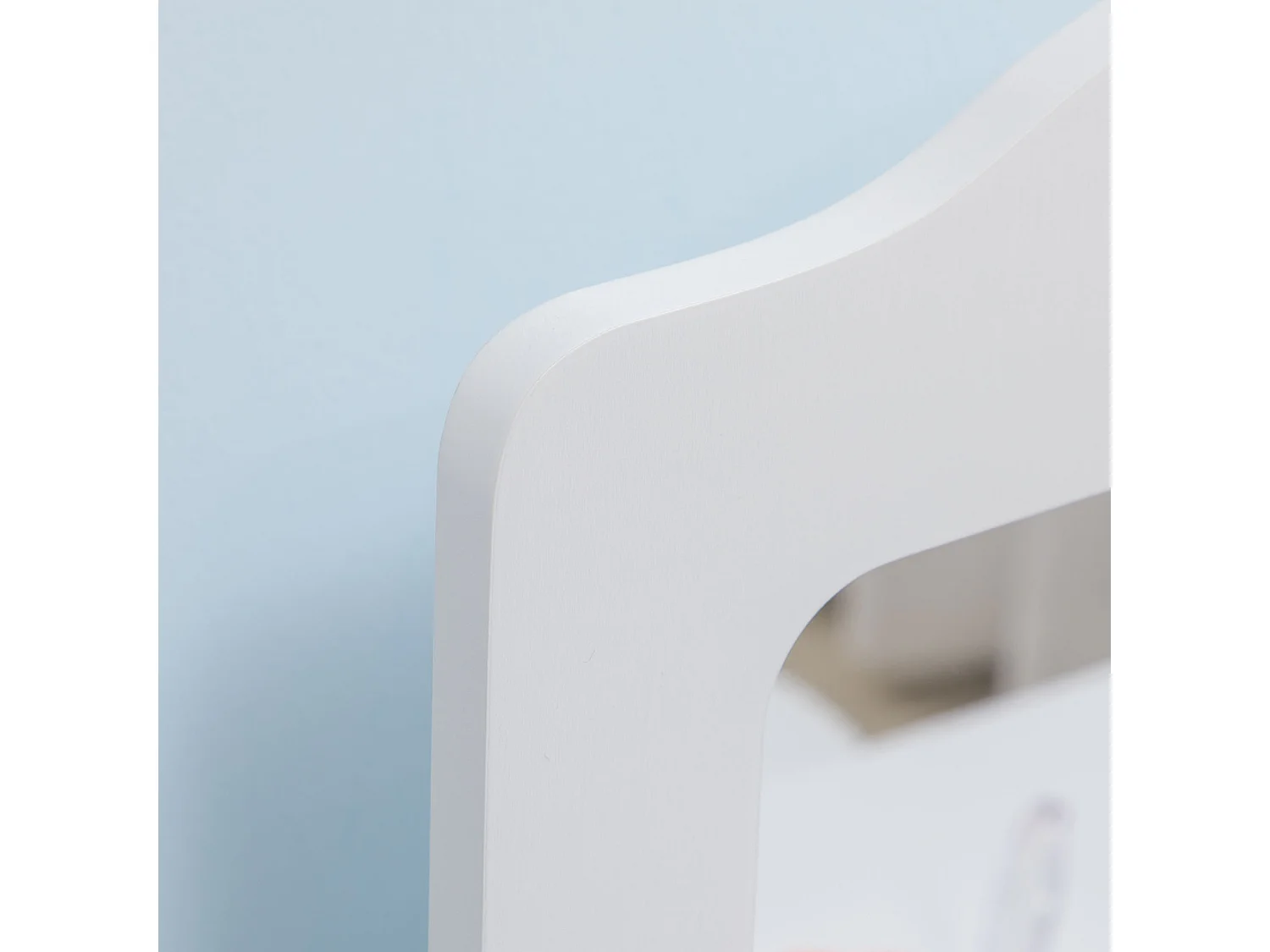 Tavolo trucco per bambini con sgabello specchio e cassetti bianco