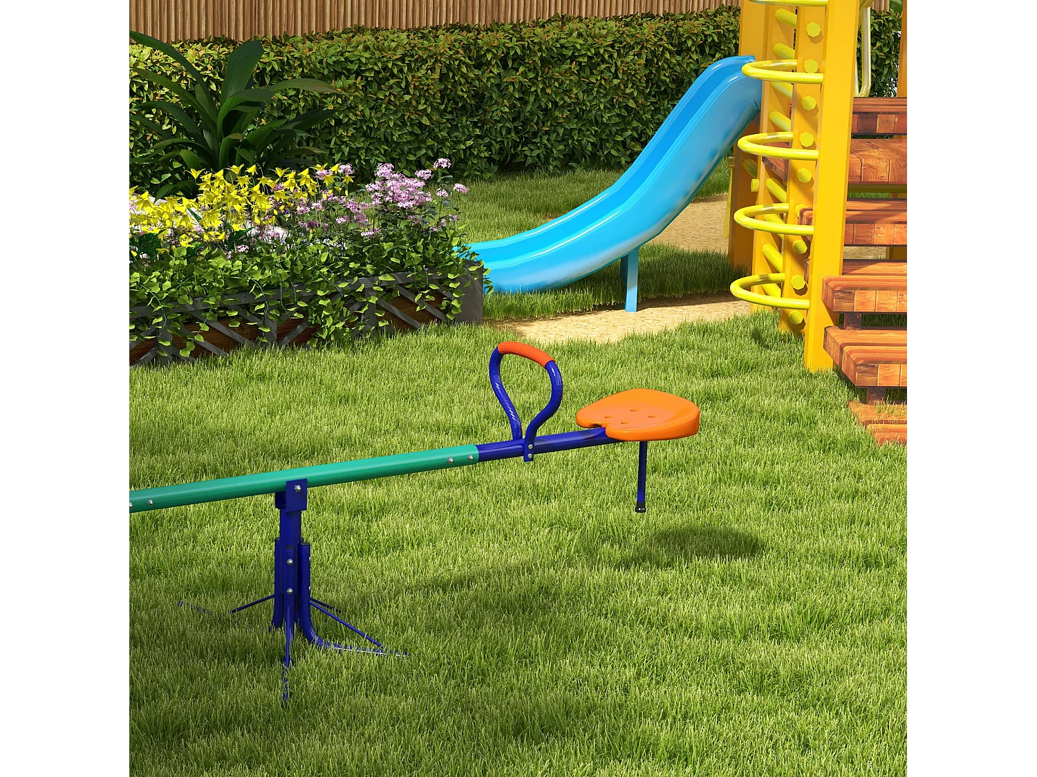 Altalena a bilico per bambini 3-8 anni in acciaio e pp multicolore