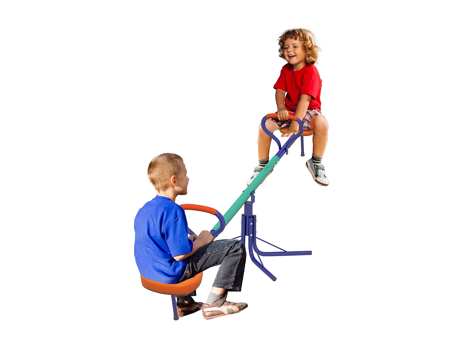 Altalena a bilico per bambini 3-8 anni in acciaio e pp multicolore