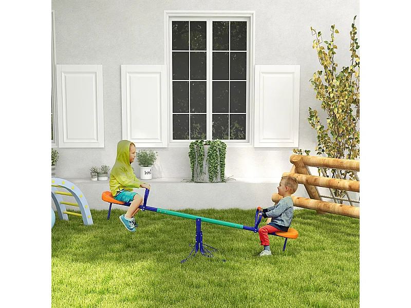 Altalena a bilico per bambini 3-8 anni in acciaio e pp multicolore