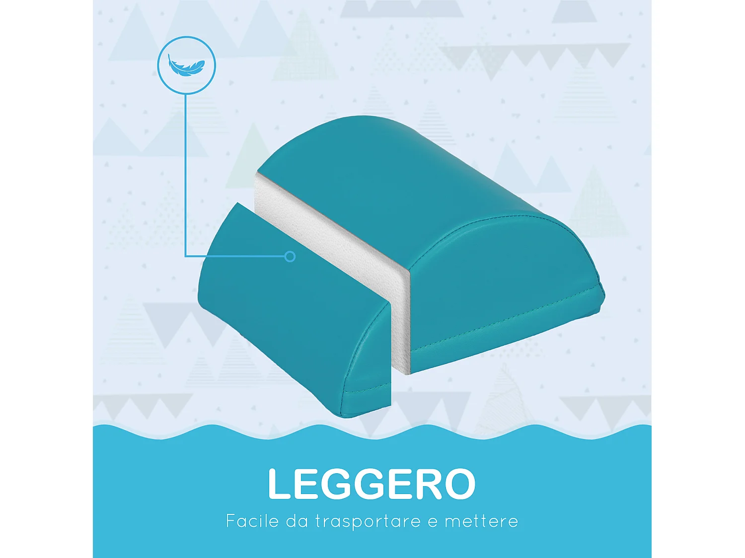 Set costruzioni morbide per bambini 1-3 anni con 11 forme multicolore