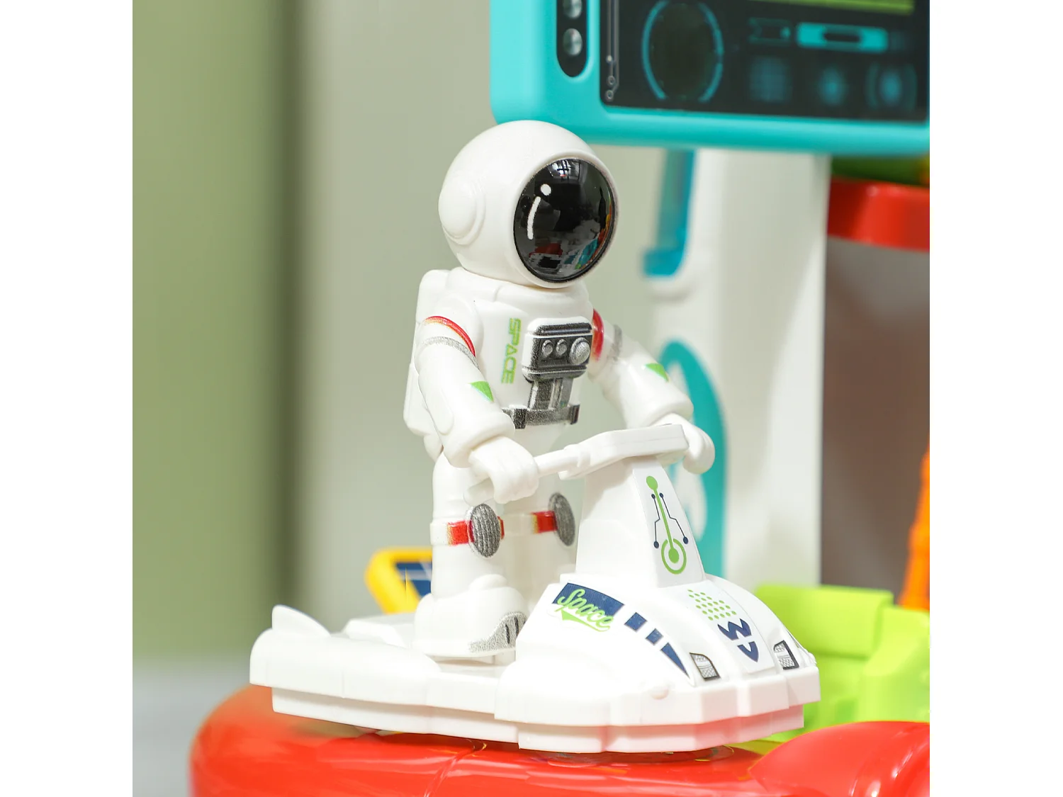 Banco da lavoro giocattolo da 21 pezzi a tema spaziale 45.5x24x52.5 cm