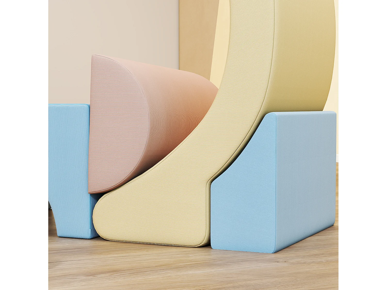 Set 5 costruzioni morbide per bambini 1.5-8 anni multicolore